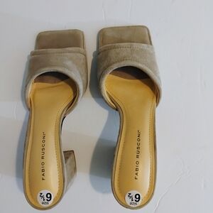 Fabio Rusconi Andrea Suede Sandals Stone Beige Sz 6.5 New